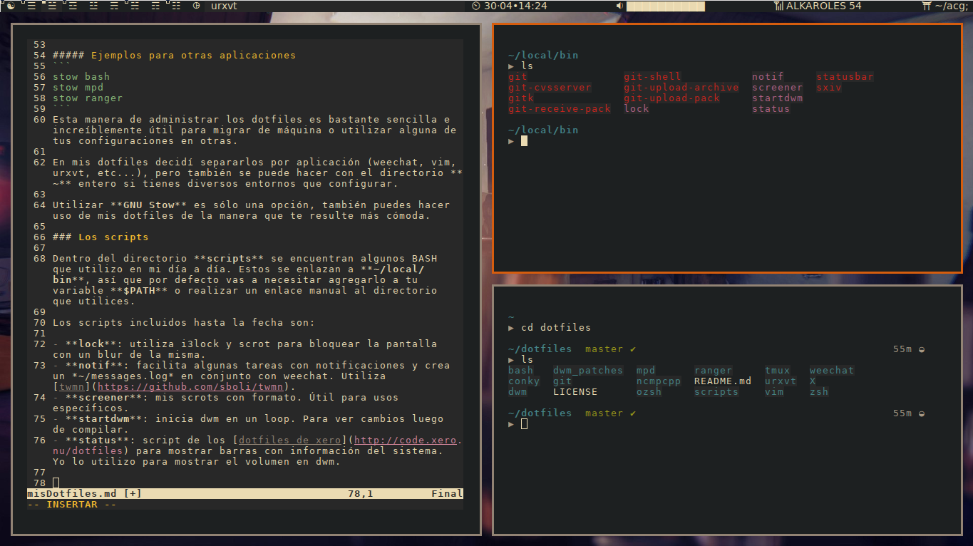 dotfiles de acg